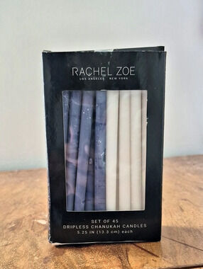 Rachel Zoe Dripless Chanukah Candles Set of 45 Blue & White NWT